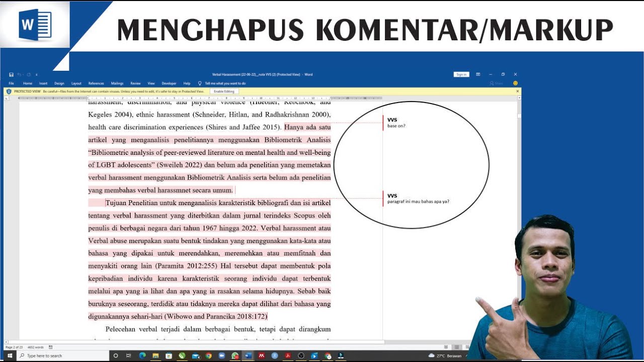 Cara Menghilangkan Komentar/Markup di Microsoft Word secara Permanen