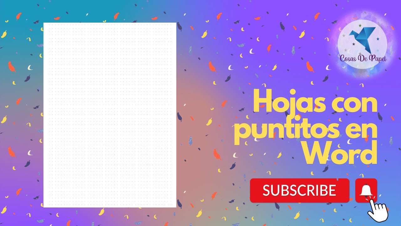 Como HACER HOJAS con PUNTITOS o PUNTEADAS para BULLET JOURNAL