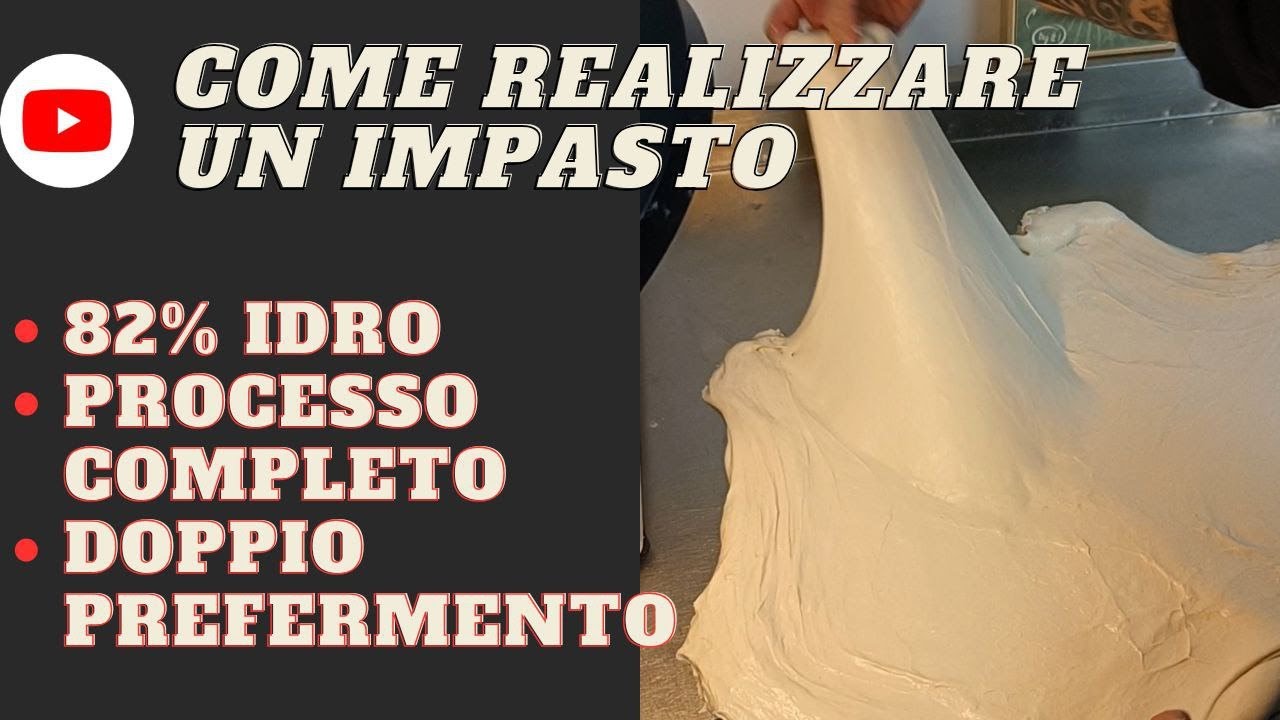 IMPASTO 82% IDRATAZIONE - CAPUTO SACCOROSSO - METODO INDIRETTO - GRILLETTA IM5 - PROCESSO COMPLETO!