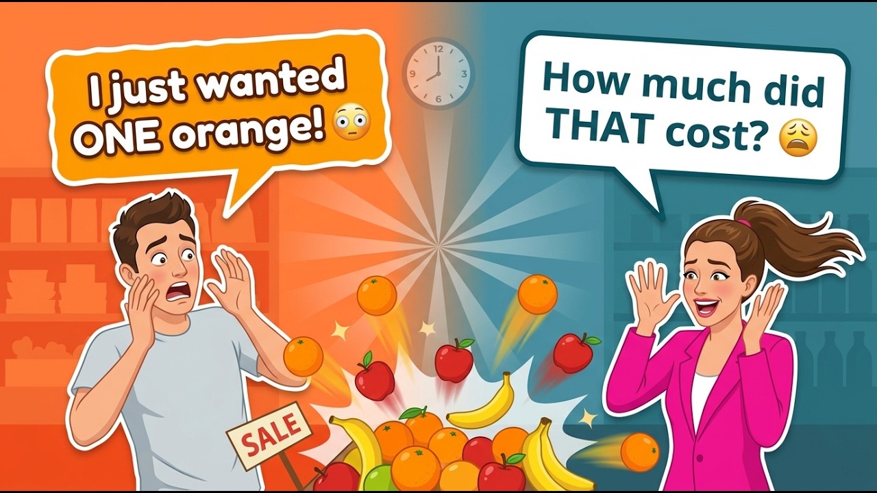 Grocery Store English | Asking Prices & Quantities | Slow Practice A1-A2 🛒
