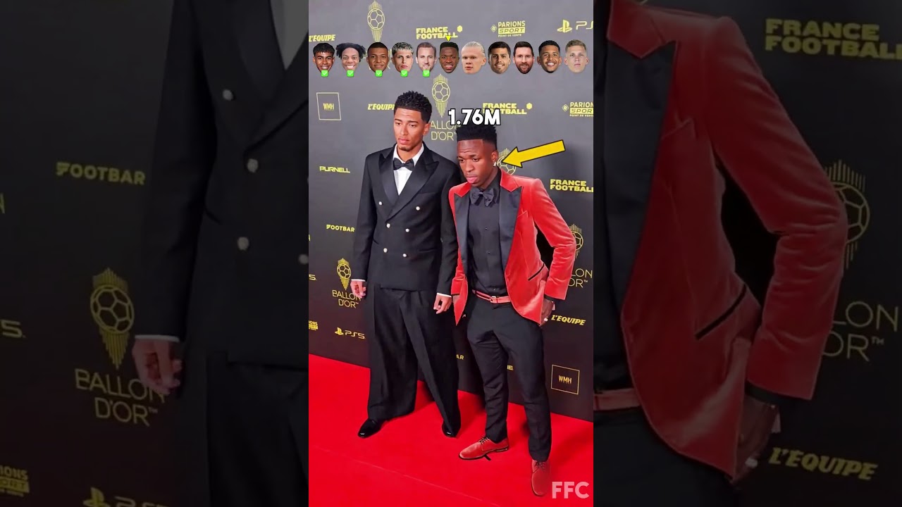 Player's Real Heights At The Ballon D'or 😍