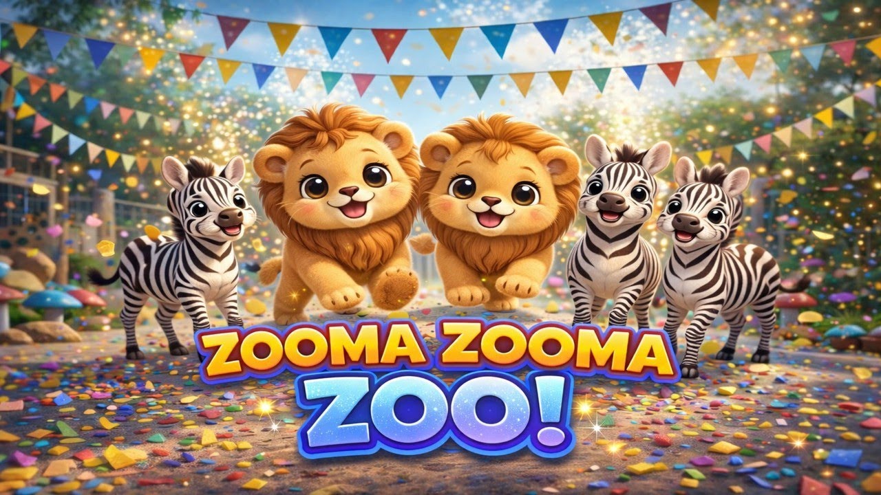 Animal Party! 🦁 The Zooma Zooma Zoo Dance #TinyLifeTunes #kidsrhymes #rhymesforkids