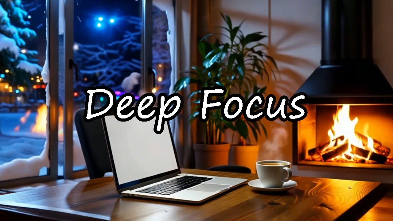 Deep Focus Music by the Fireplace 🔥 Lock In Your Mind for Work, Study & Flow