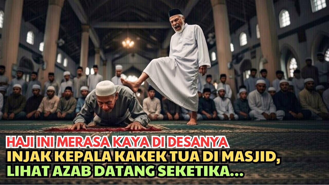 HAJI INI MERASA KAYA DI DESANYA, INJAK KEPALA KAKEK TUA DI MASJID, Lihat Azab Datang Seketika…