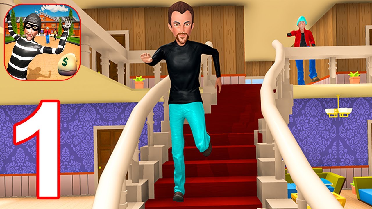 Scary Robber House Pranks: 3d Thief Games - Gameplay Walkthrough Part 1 (Android, iOS)