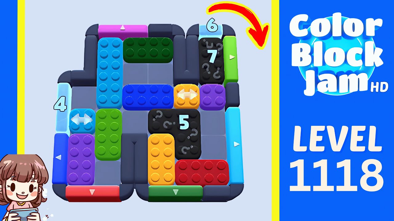 Color Block Jam Level 1118 Solution Walkthrough