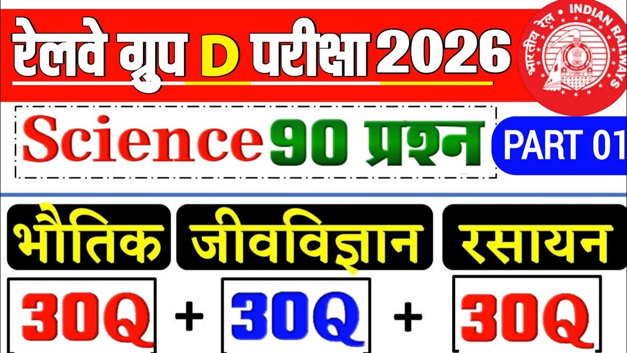 RRB Group D Science 100 MCQ'S | RRB Group D Biology Important Question 2025 | RRB Group D Class 2025