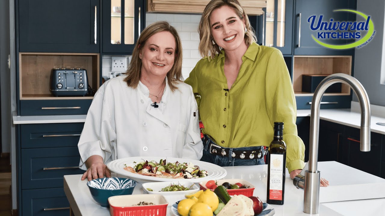 Universal Kitchens BA, Minki in the Kitchen with Chef Sonja creating a Hummus Summer Platter