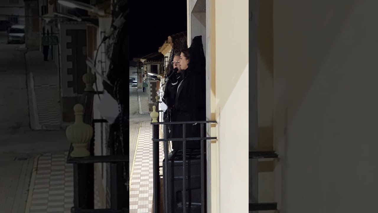 Procesión de Viernes Santo. Saeta. Semana Santa.  Cenizate, 29 de marzo de 2024