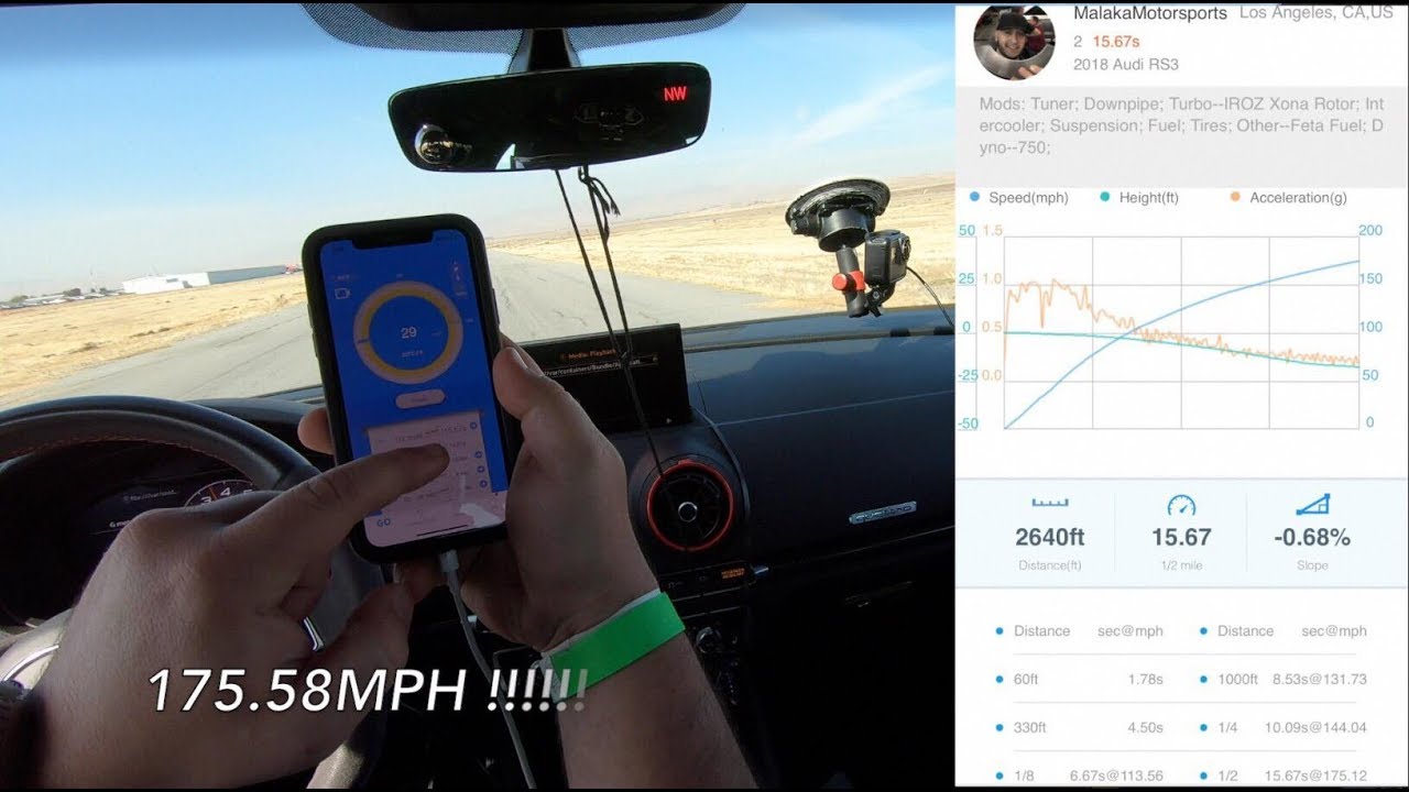 AUDI RS3's SHATTER 1/2 MILE WORLD RECORDS !!!!!!