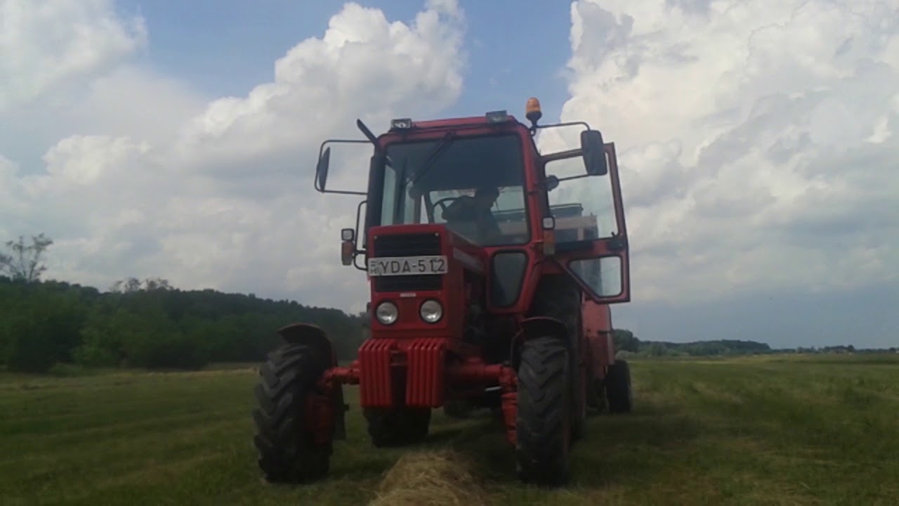 MTZ 82 & HESSTON 5580( széna bálázás)