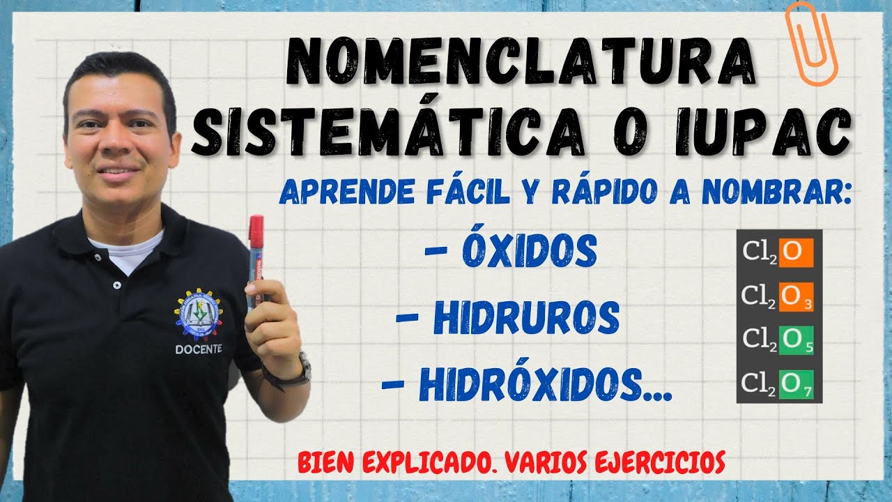 NOMENCLATURA SISTEMATICA DE OXIDOS, HIROXIDOS E HIDRUROS. O NOMENCLATURA IUPAC DE COMPUESTOS INORGAN