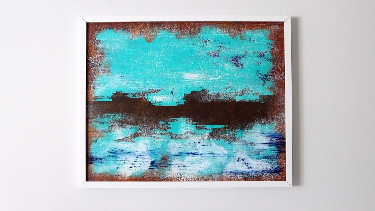 ABSTRACT PAINTING MADE WITH SPONGE/ STEP BY STEP ABSTRACT PAINTING/ ACRYLIC PAINTING ABSTRACT