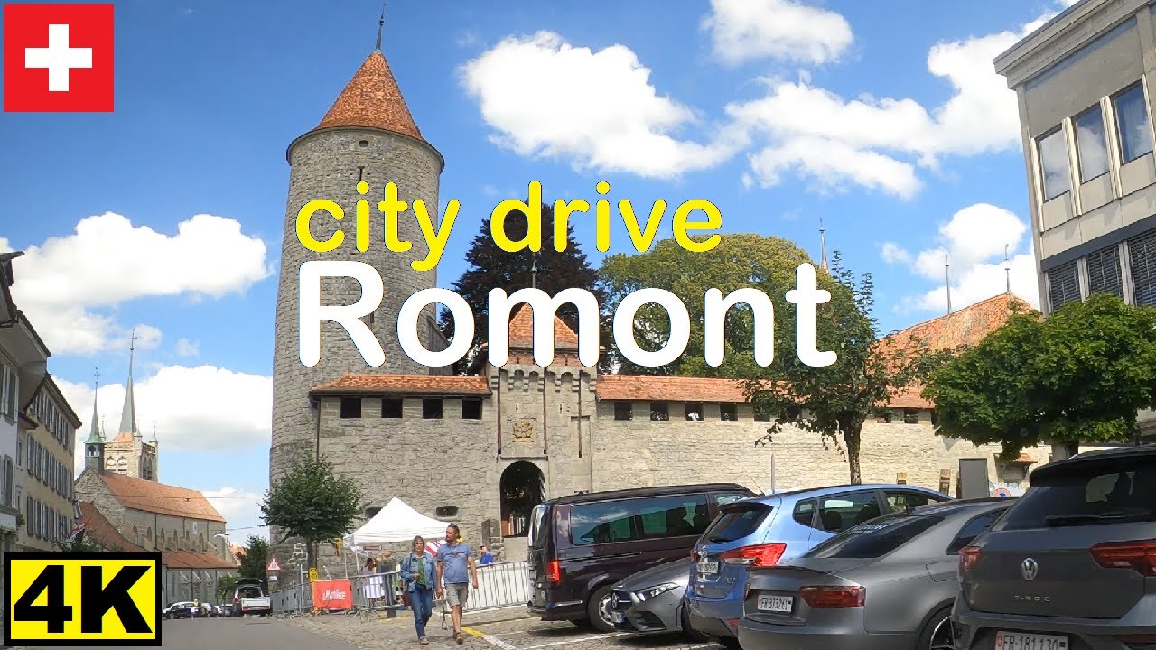 Driving a loop through the swiss city of Romont
