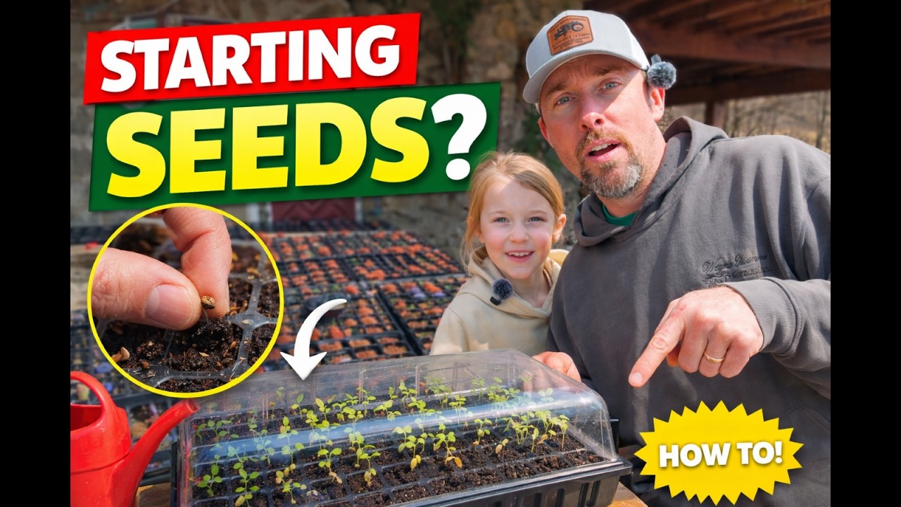 How we start seeds on the homestead. Starting seeds indoors and be successful.