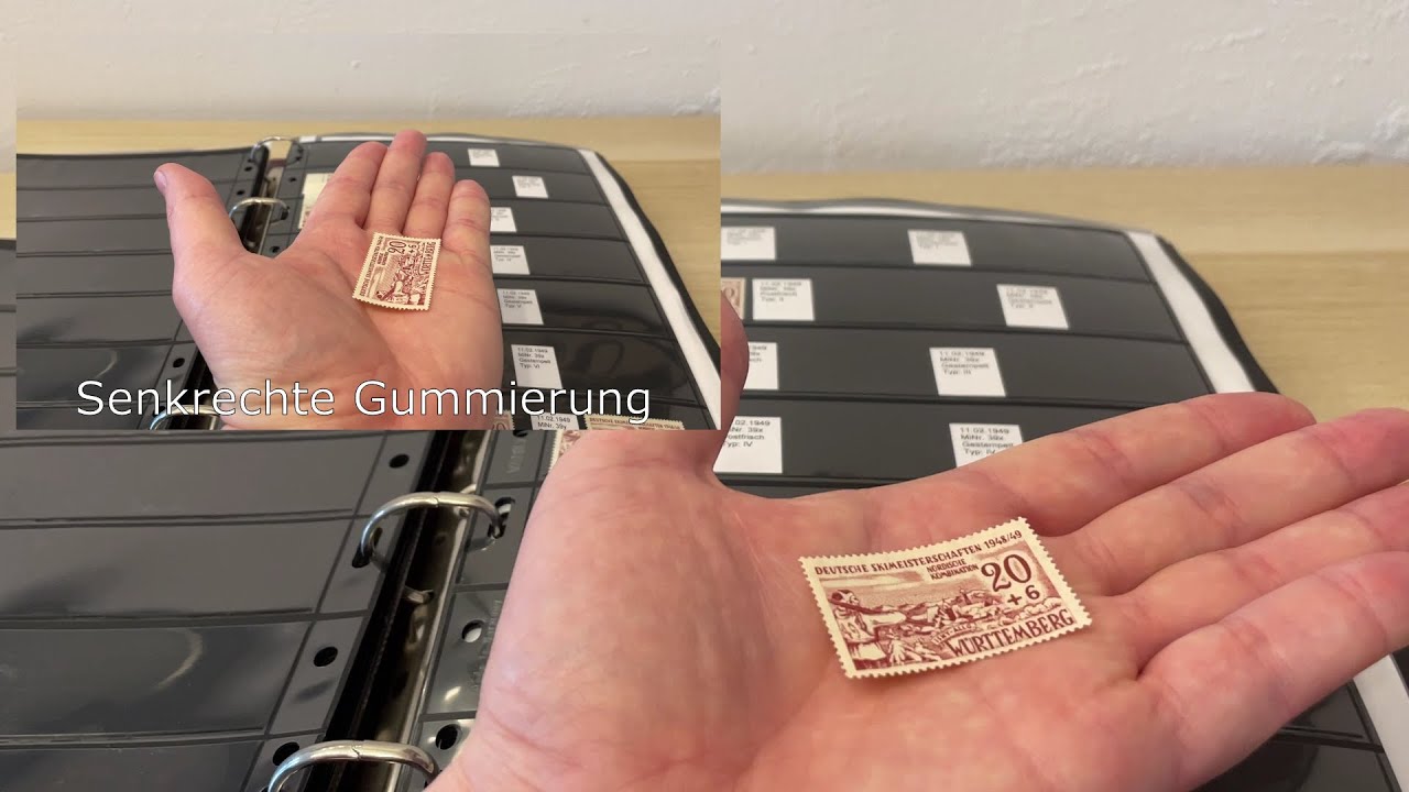 Identifizierung Senkrechter und Waagerechter Briefmarken Gummierung