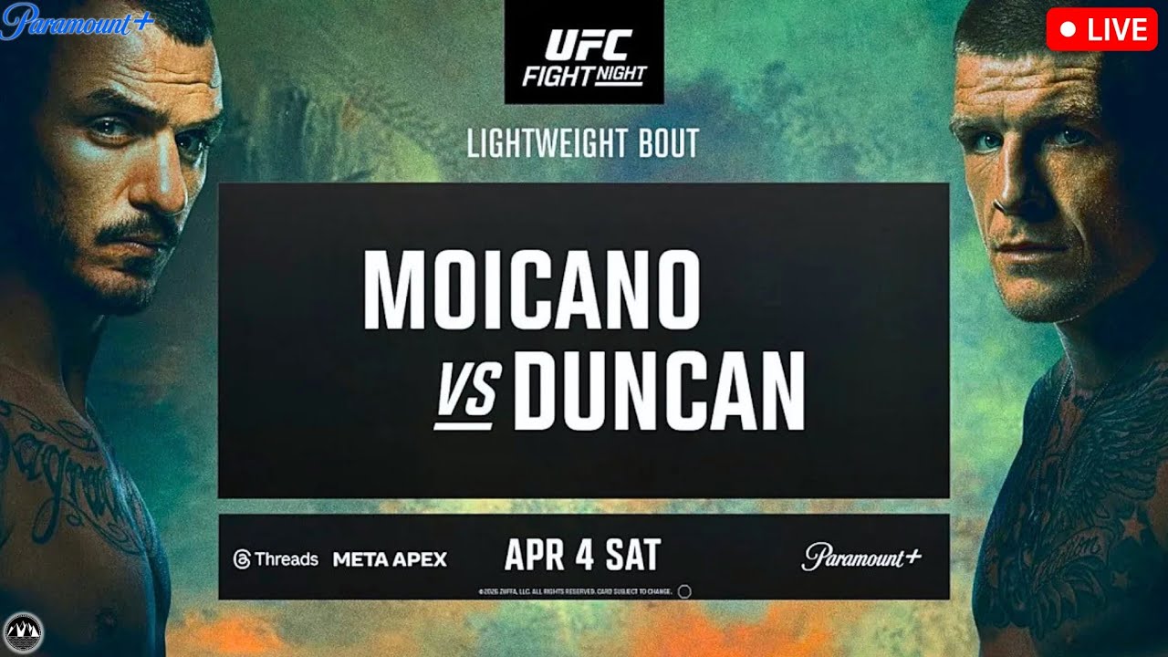 UFC Fight Night: Moicano vs. Duncan | LIVE STREAM MMA Fight Companion | PRELIMS & MAIN CARD | APEX