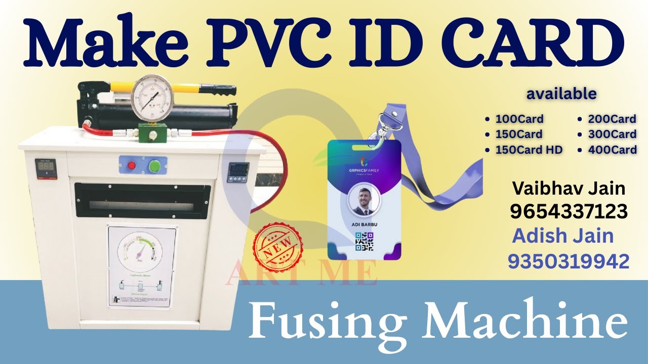 Make PVC ID card With Fusing Machine | Complete Tutorial | id PVC Card making machine myartme.com