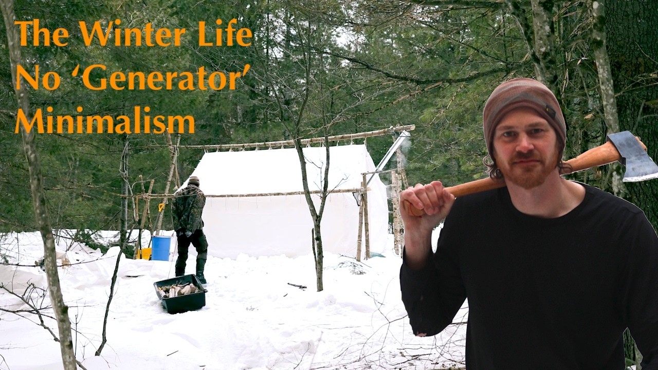2 - Just Live in a Tent. Journey to an Off Grid House Build! Daily Winter Life, Build Site Scouting.