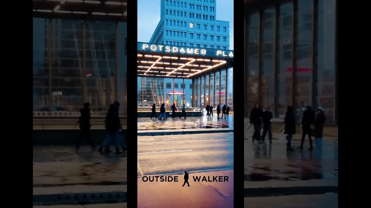 Berlin Rain walk from New National Gallery to Holocaust Memorial | #outsidewalker #walking #berlin