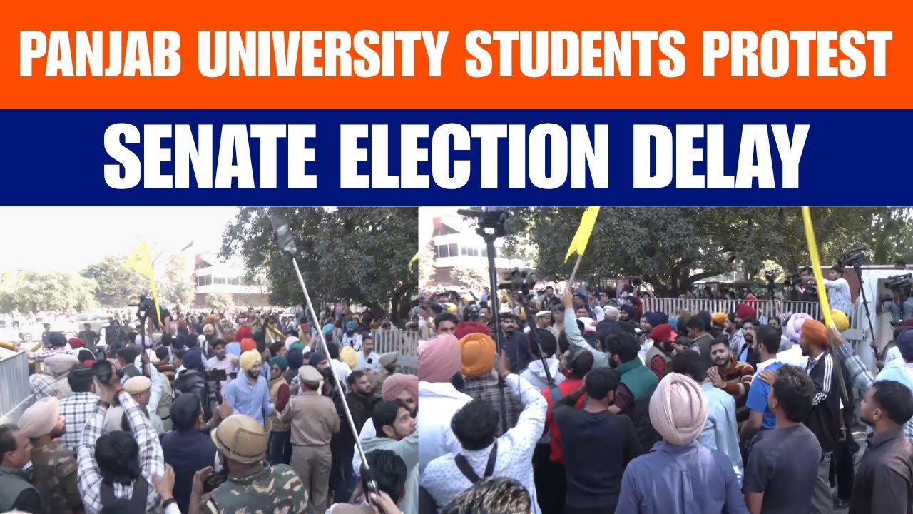 LIVE : Panjab University Students Protest for Senate Elections in Chandigarh | News9