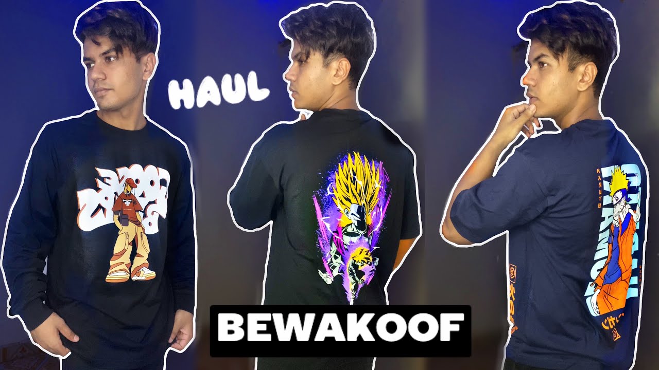 Oversized Anime Printed Trendy Tshirts | Bewakoof Tshirts Haul