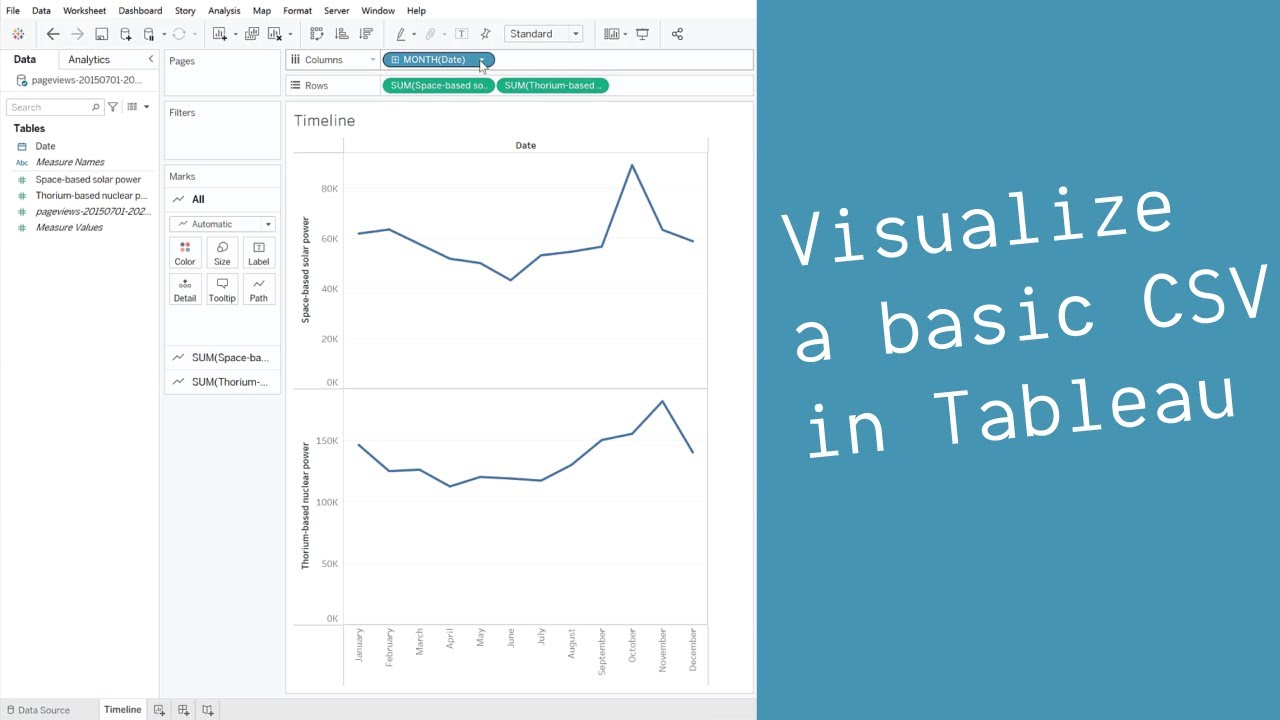 Visualizing a basic CSV in Tableau