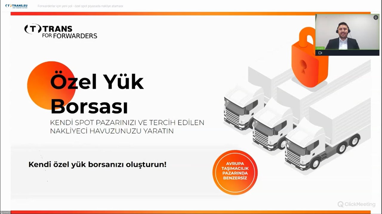 Özel yük borsası aracılığıyla güvenli taşıma devri | Trans.eu web semineri