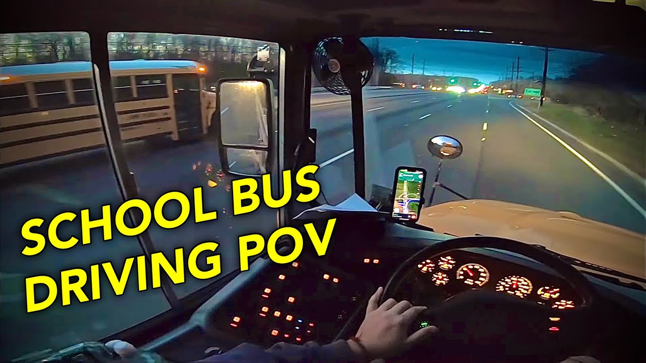 POV Driving a School Bus Through Central New Jersey - 4K - 2022 IC CE