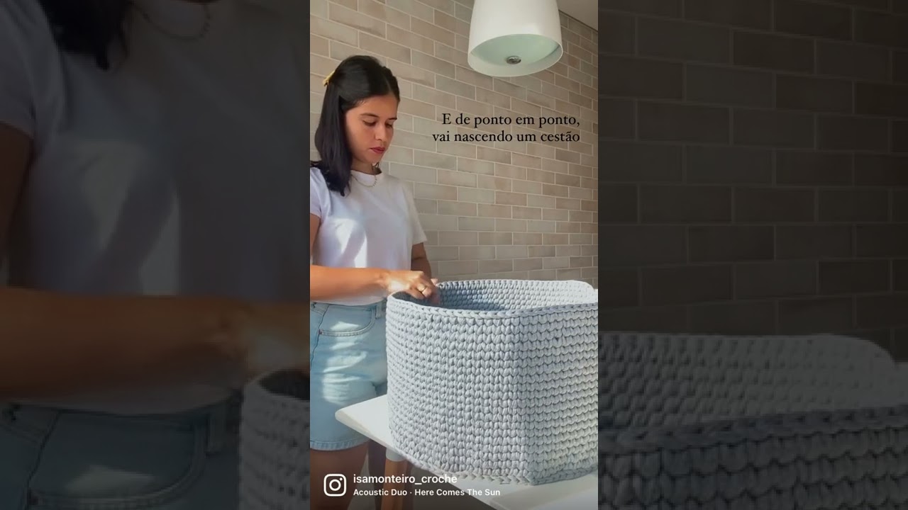 vou te contar como fa&ccedil;o para produzir um cest&atilde;o de fio de malha, firme e estruturado. Amanh&atilde; &agrave;s 18h