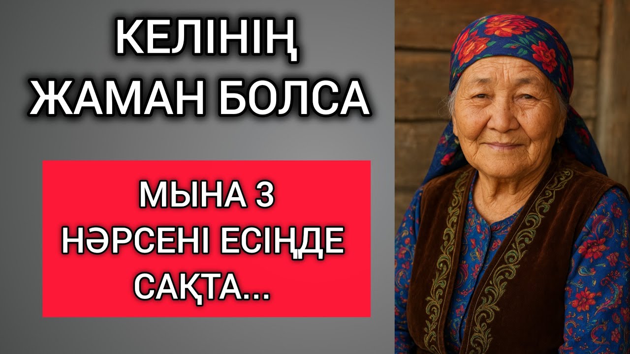 КЕЛІНІҢ ЖАМАН БОЛСА, МЫНА 3 НӘРСЕНІ ЕСІҢДЕ САҚТА... Өзгеге сабақ болар терең мағыналы сөздер