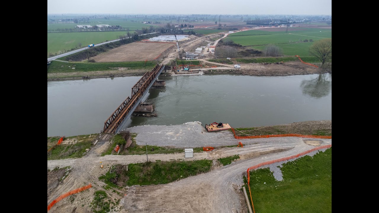 Marzo 2025: il cantiere del raddoppio ferroviario Piadena-Mantova