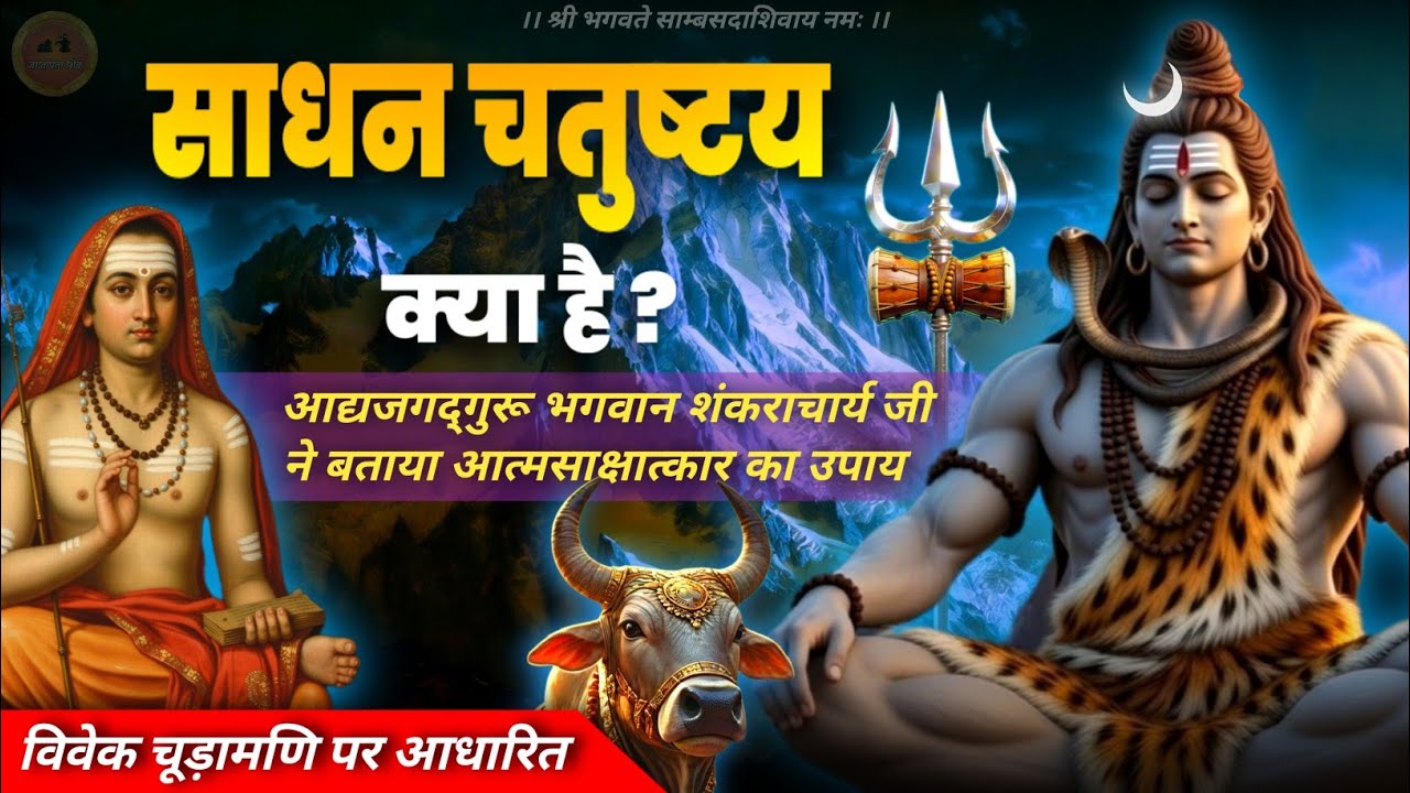 sadhan chatushtaya kya hai 🔱 | भगवान शंकराचार्य जी ने बताया आत्मसाक्षात्कार का उपाय #jagatpitashiv 