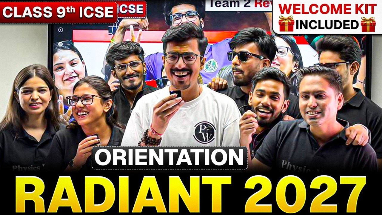 RADIANT 2027 Orientation 🔥|  The Most Demanded Batch Class 9th ICSE | Special Surprise 🎁