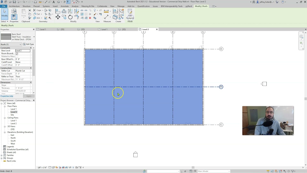 Revit 2021 Commercial Roof