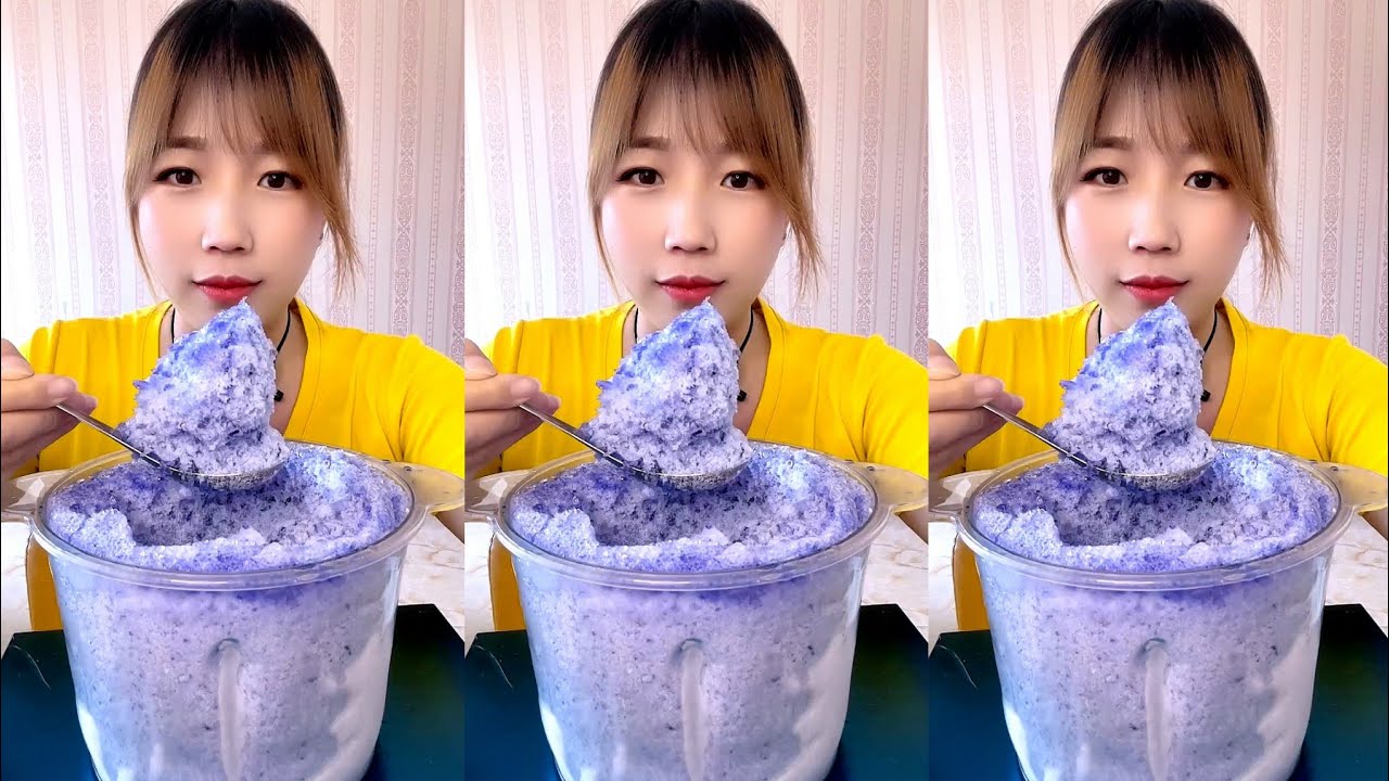 ASMR SHAVED ICE EATING / ICE EATING