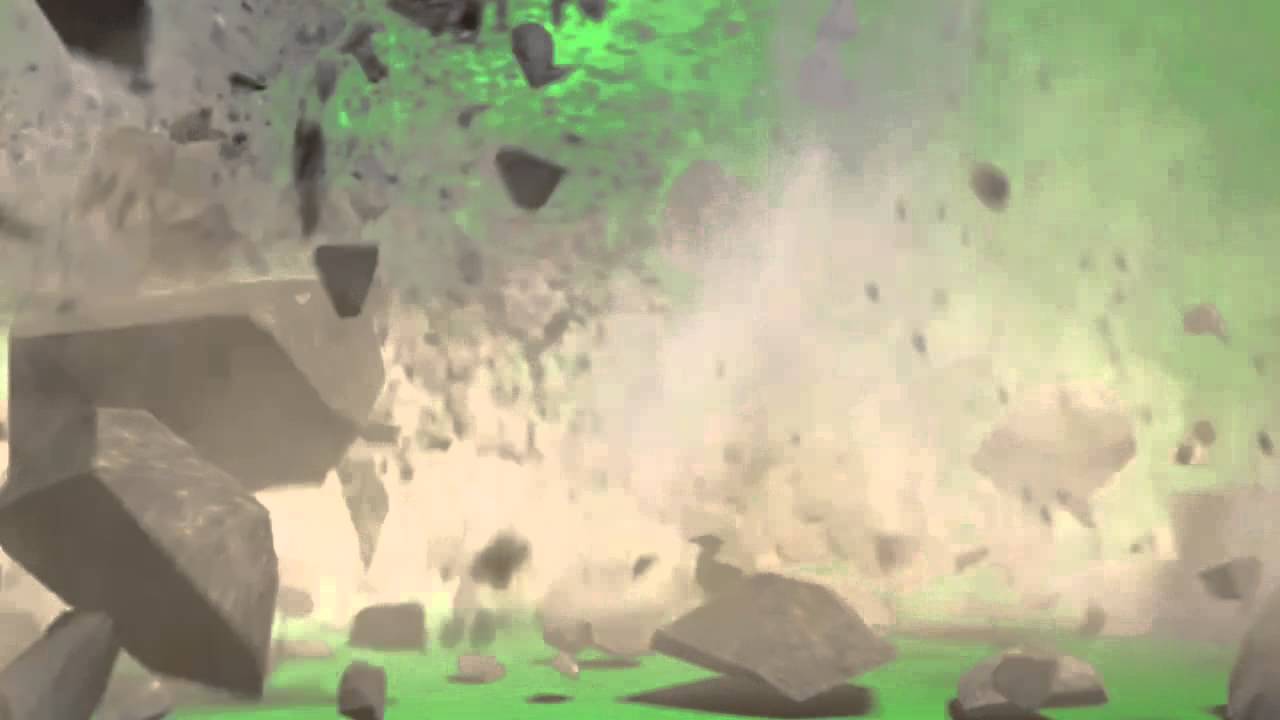 Green Screen FX, Falling Cliff Rocks 720 HD