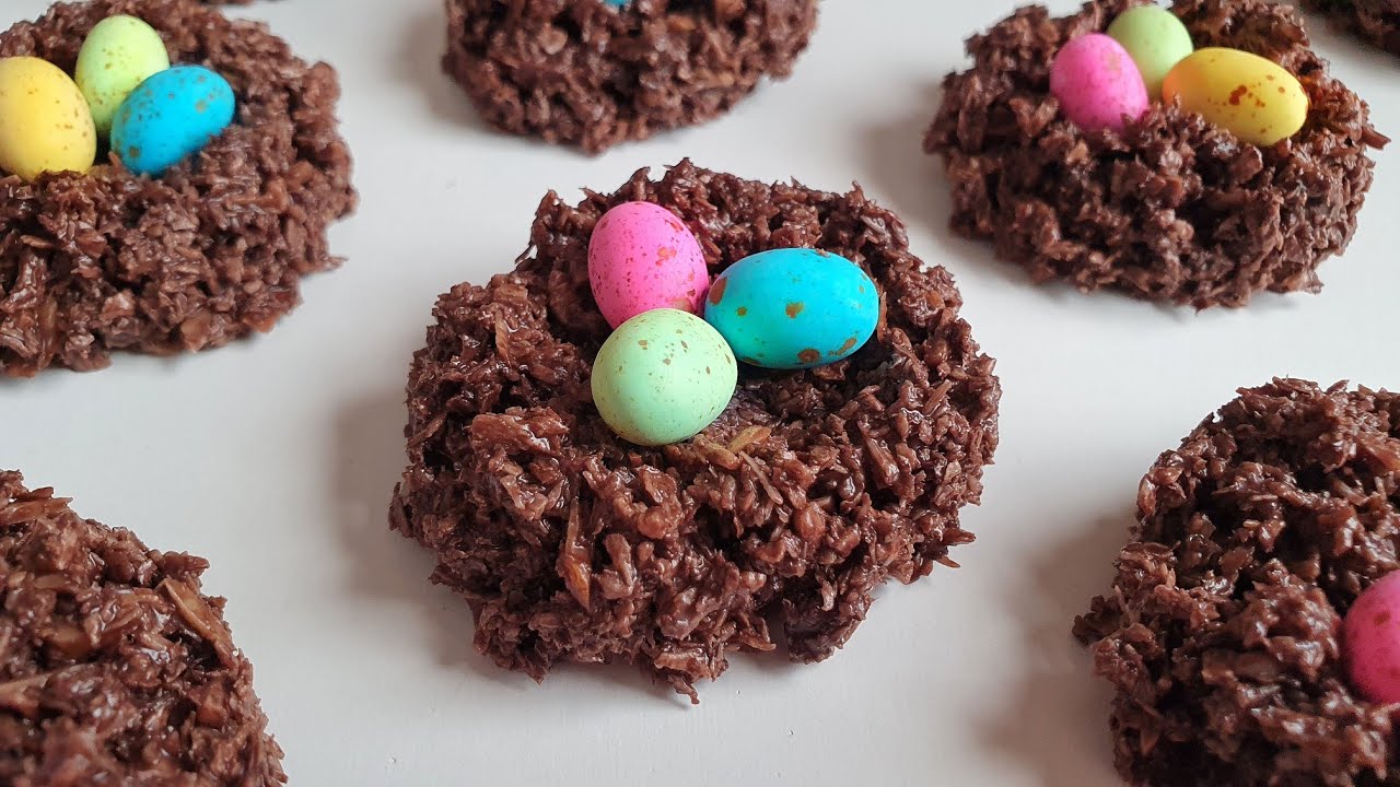 Chocolate Coconut Nests / Only 4 ingredients