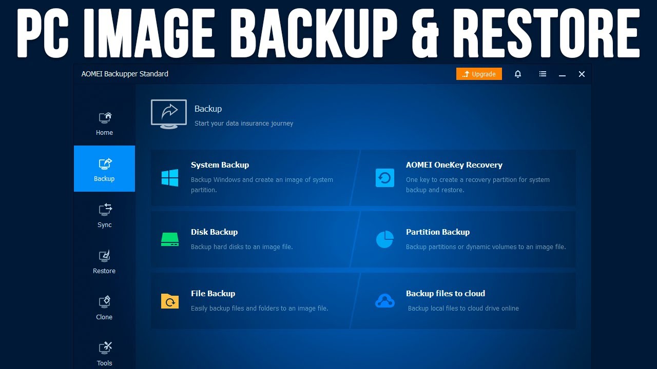 How to Clone\Backup Your System Drive to an Image for Free & then Restore it using AOMEI Backupper