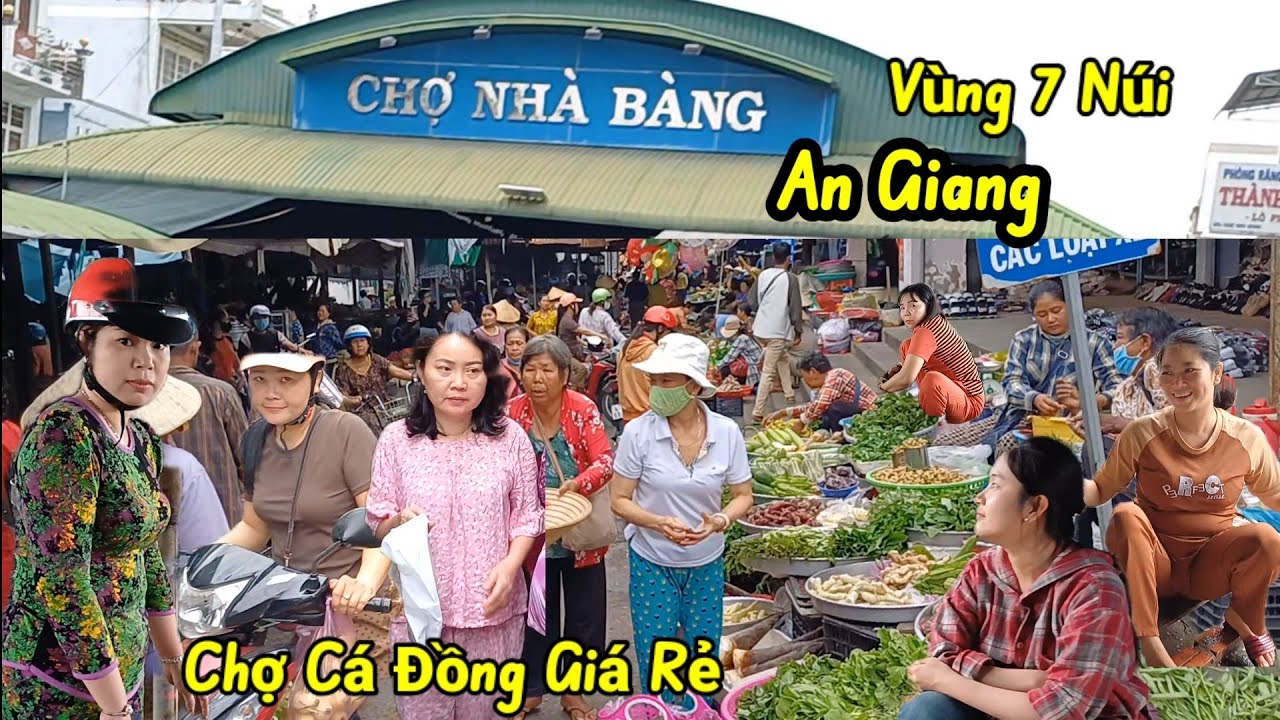 gặp Cô gái bán Cá Đồng quá dễ thương tại Chợ Nhà Bàng Tịnh Biên - An Giang