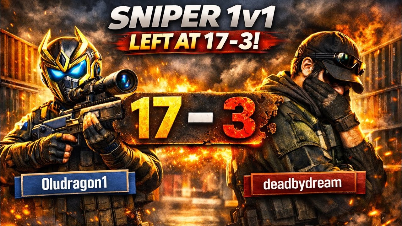 Sniper 1v1 Ended Early 😶 | He Left at 17–3 | Shipment