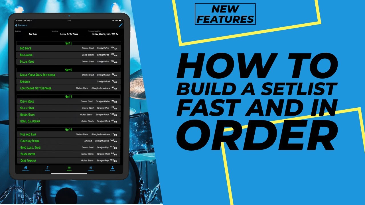 How to Make a Setlist Fast and In Order