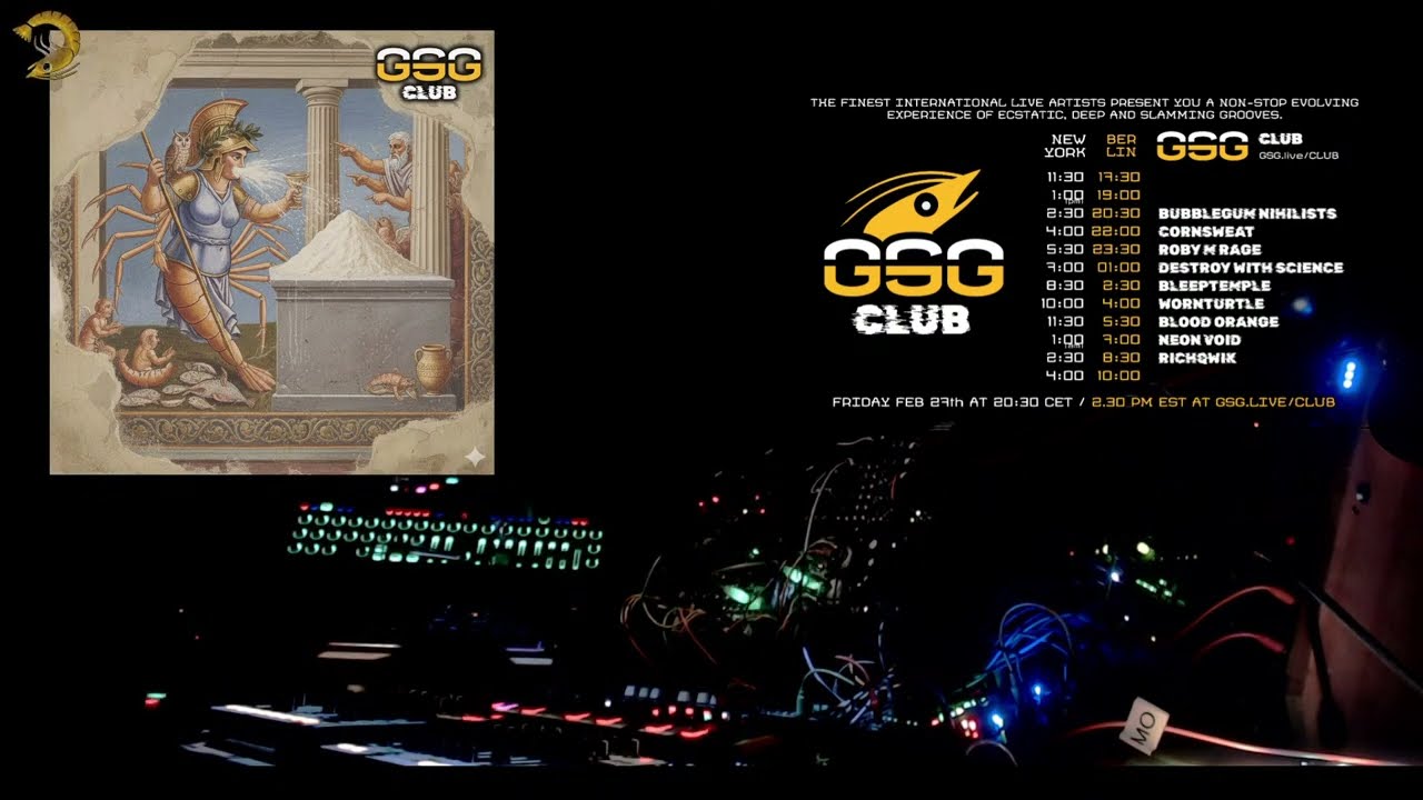 GSG Club - Live Hypnotic Techno - Modular Hardware - Synths - Improvised