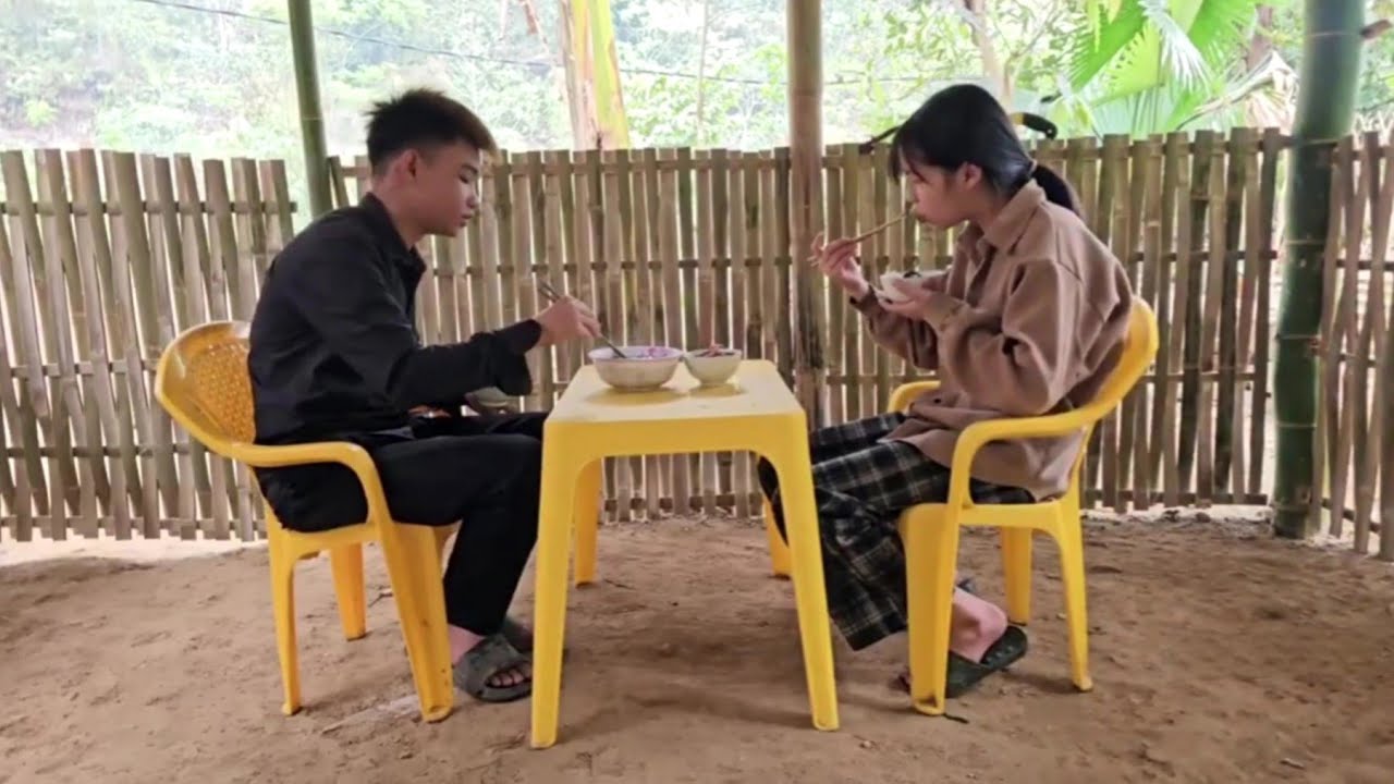 homeless boy and a poor girl go together to pick tomatoes and grapefruit to sell. The homeless boy