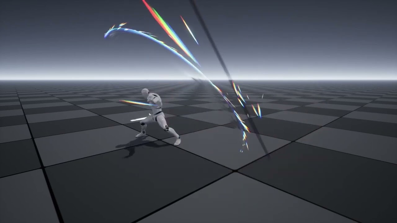 Chromatic Slash Combo / VFX - UE5 Niagara