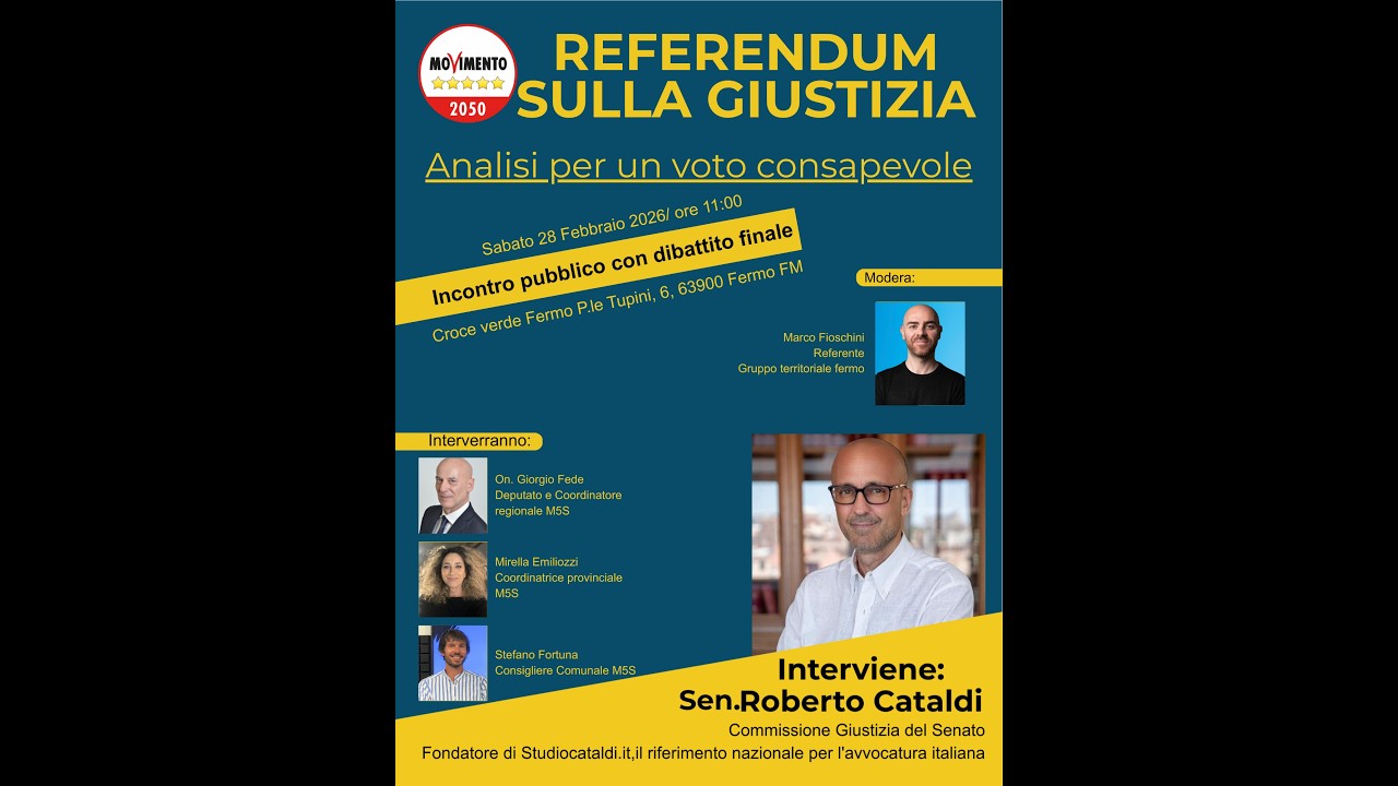 UN VOTO CONSAPEVOLE per il referendum sulla giustizia - Interviene Cataldi Roberto