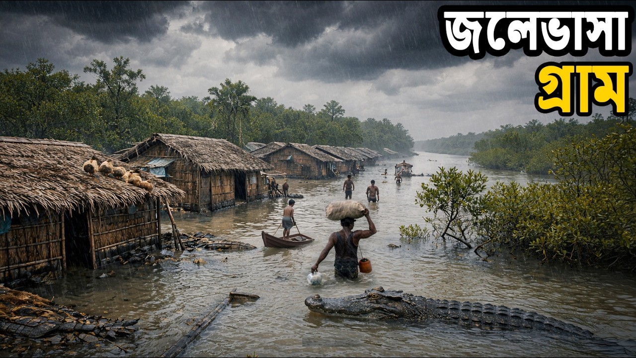 সারাবছর সমুদ্রের জ্বোয়ারে ডুবে থাকা গ্রাম  ,কালাবগি ঝুলান্ত পাড়া । kalabogi jhulanto para