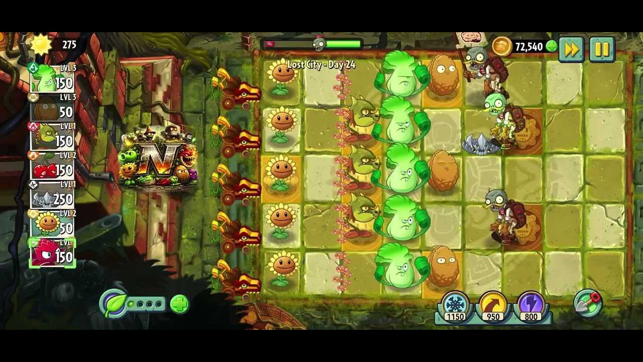 Plants Vs Zombies 2 | Day 24 Lost City | Get back to the vintage memories of Legendary Games
