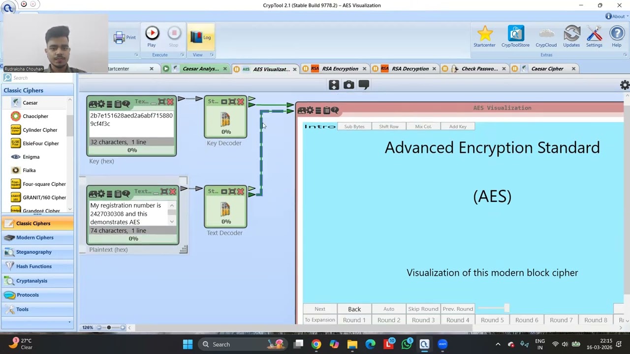 Visualization of Security Attacks using CrypTool 2 by Rudraksha Chouhan