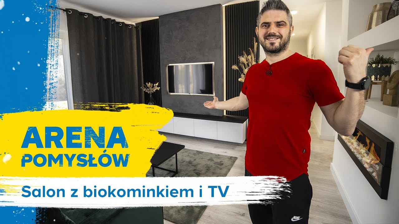 Jak urządzić SALON z BIOKOMINKIEM i TV / Arena pomysł&oacute;w odc. 11